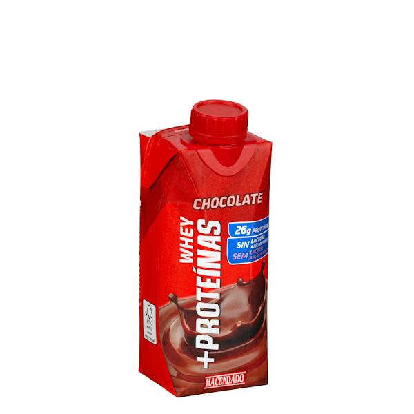 Bebida láctea +Proteínas sabor chocolate Hacendado 26 g proteínas