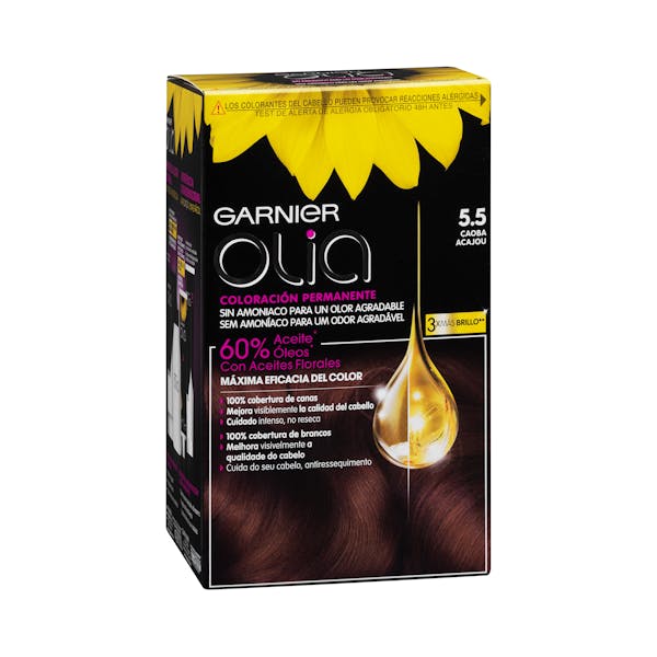Coloración permanente sin amoníaco Garnier 5.5 caoba