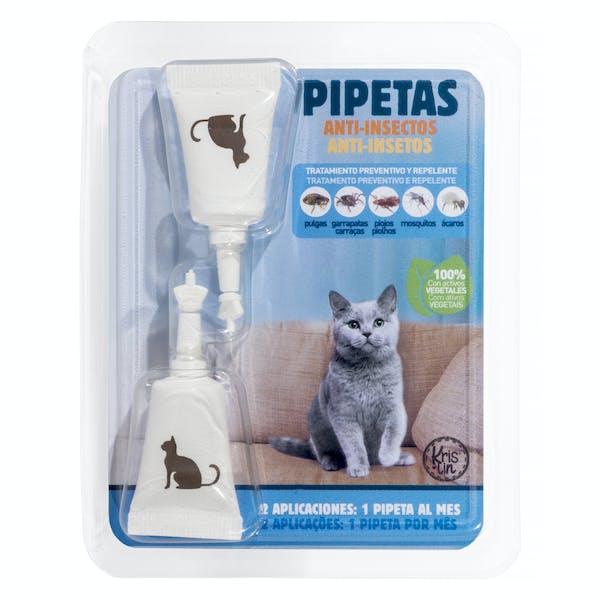 Pipetas anti-insectos para gato Krislin