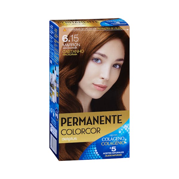 Coloración permanente 6.15 marrón macadamia Deliplus