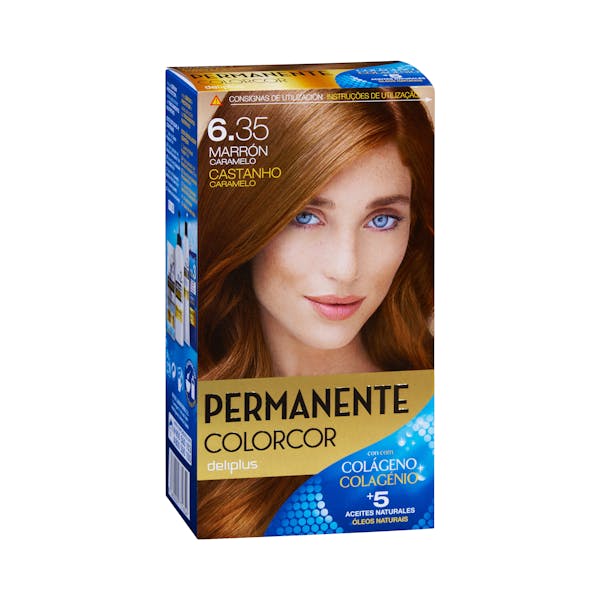Coloración permanente 6.35 marrón caramelo Deliplus